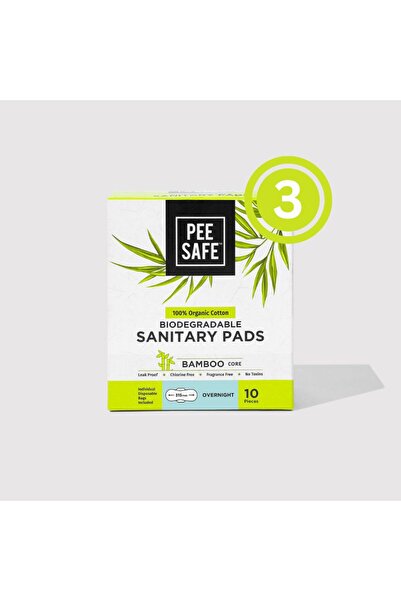 Pee Safe فوط صحية من القطن العضوي بنسبة 100% من PeeSafe، فائقة الامتصاص ومضاد...