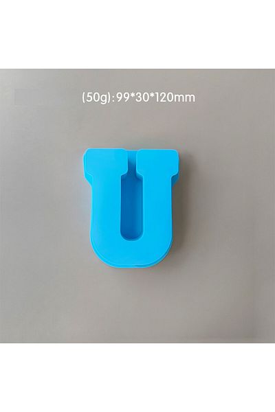 Generic Resin and soap silicone mold medium letter U