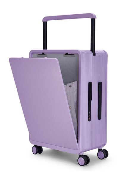 LİMRA Modern 24-inch polycarbonate 2-compartment suitcase in purple