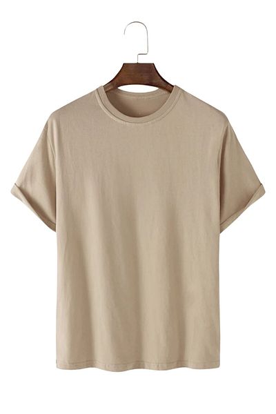 GHASSY CO. Ghassy Co. Unisex κανονική εφαρμογή, βαμβακερή μαλακή υφή, μπλουζάκι με λαιμόκοψη