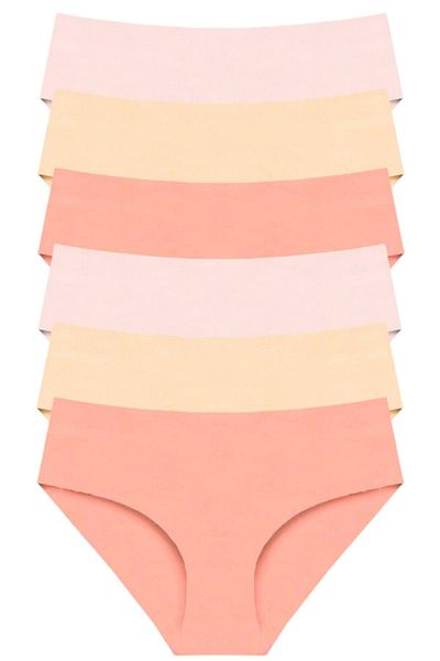Newlilla 307 Women's Seamless Laser Bato Pack of 6 Panties