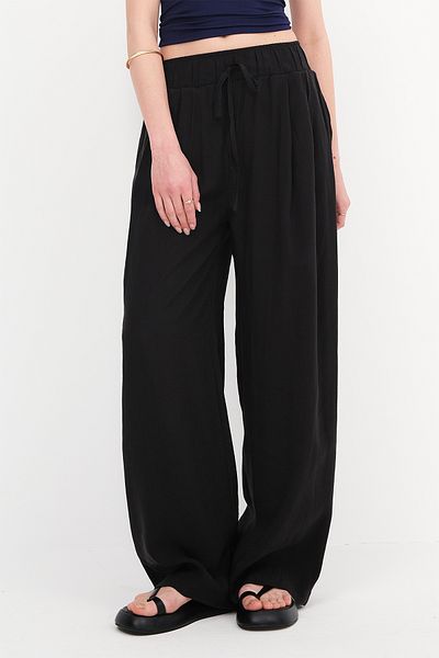 Addax Wide Leg Trousers with Elastic Waist Pn3720