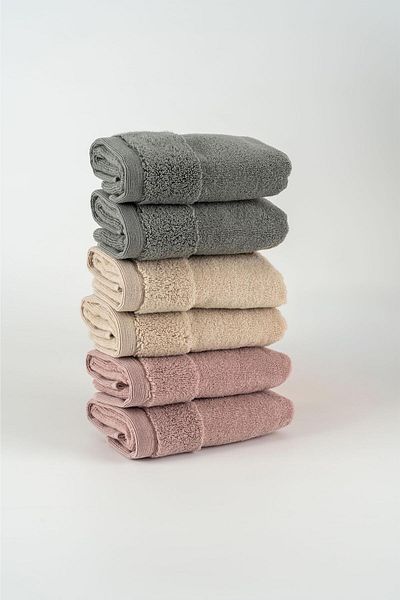 Soley |   hermoso |   Set de 6 prosoape multicolore pentru oaspeți/bucătărie 100% bumbac