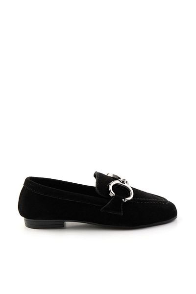 Bambi Pantofi de damă din piele naturală din piele de căprioară neagră K 01763771002