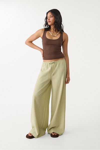 Stradivarius Flowing striped trousers