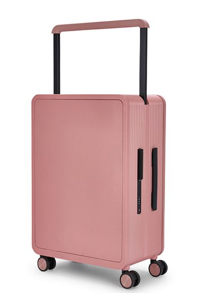 LİMRA Modern 24-inch Polycarbonate Two-Compartment Suitcase in Pink