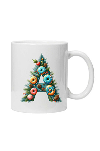 OEM Cana albă personalizată „litera A numelui inițial”, INOVATIX®. 330 ml