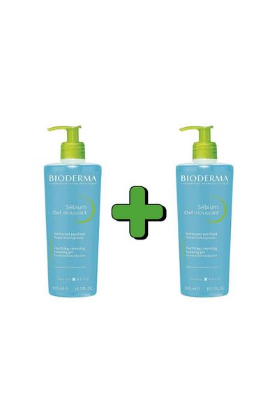 Bioderma جل سيبيوم رغوي - جل منظف للبشرة المختلطة والدهنية 500 مل
