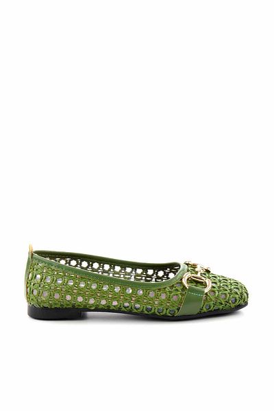 Bambi Grüne gestrickte Damen-Espadrille K 01641167116