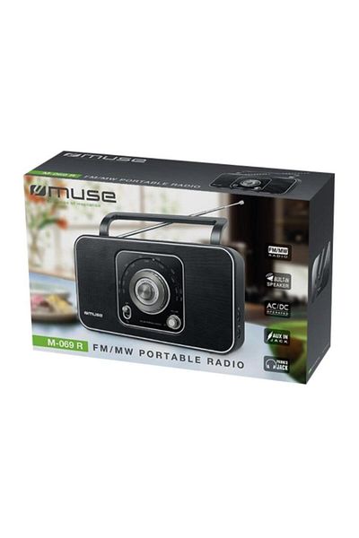 Muse Portable radio MUSE M-069 R, FM/MW, telescopic antenna, carrying handle, analog tuner (Black)
