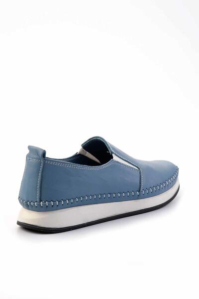 Bambi Kot Mavi Leather Kadın Casual Ayakkabı K01908222203