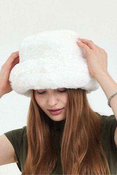Fluffy Turkey Winter Cupcake Trend Plush Faux Fur Bucket Hat - 58-60 cm