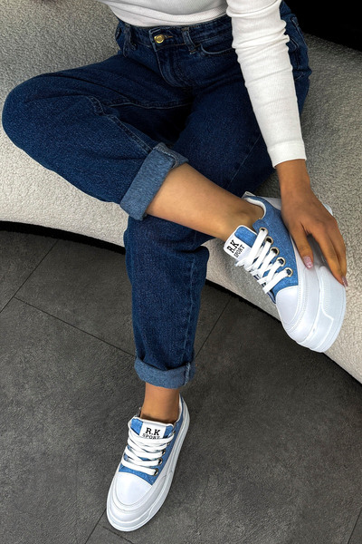 Mamito Ayakkabı FRM 017 Pantofi de in cu șireturi cu talpă înaltă