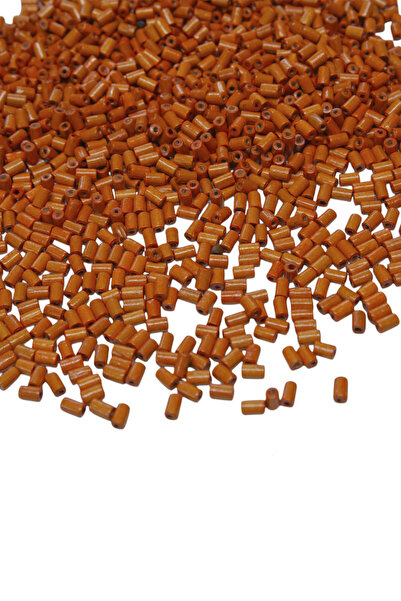 Serhat Aksesuar ve El İşçilik خرز خشبي برتقالي اللون 7 ملم 50 جرام