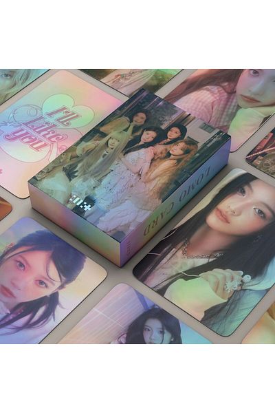 Kpop Dünyasi Illit'' I'Ll Like You'' Double Sided Printed Hologram Laser/Lomo Card Set