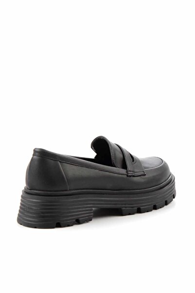 Bambi Siyah Kadın Loafer Ayakkabı K01936092009