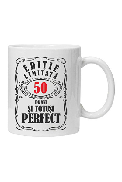 OEM Cana albă personalizată „ediție limitată”, 50 de ani, INOVATIX®. 330 ml