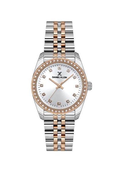 Daniel Klein Dk.2.1295-06 Stone Design 3 Atm Water Resistant Rose-Silver Women's Wristwatch