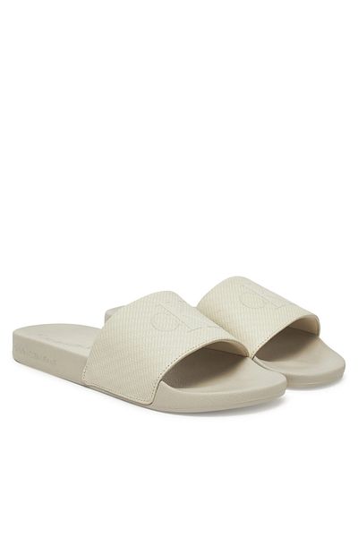 Calvin Klein Men's Rubber Sole Soft Texture Beige Slippers Ym0Ym01269-Acf