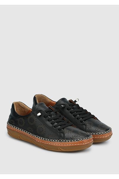 Eclipse Leather Black Women's Shoes