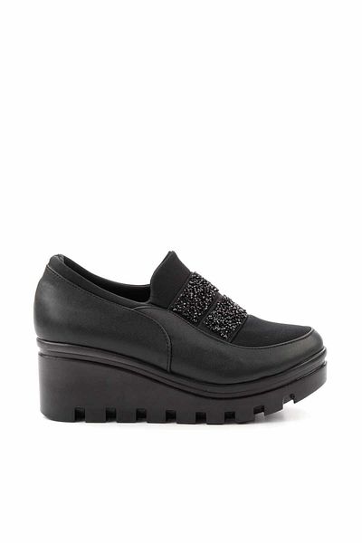 Bambi Pantofi casual de damă negru negru stretch K 01671056909