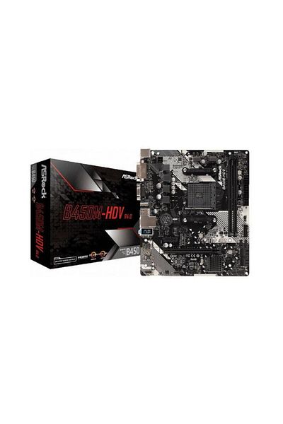 ASROCK Placa de baza ASRock B450M-HDV R4.0, AMD B540, AM4, DDR4, mATX