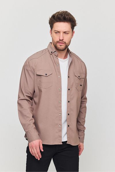 YXC Ανδρικό τζιν πουκάμισο Slim Fit