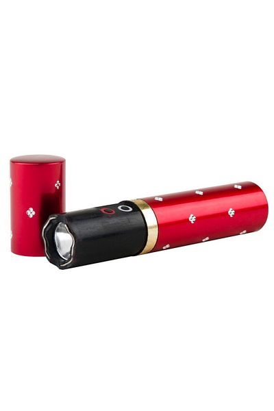 Depox Mini Lipstick-shaped Shocker With Flashlight, Red