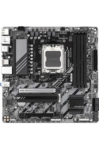 Gigabyte Placa de baza GIGABYTE B850M DS3H, AMD B850, AM5, DDR5, mATX