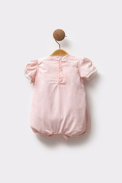 Cassiope Short Sleeve with Ruffled Lace Embroidery Elegant and Comfortable Summer Rubber Leggings Casual Baby Girl Romper