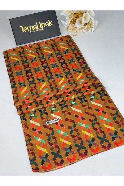 Siyane Σάλι από βαμβακερό ύφασμα με σχέδιο 75x190 cm