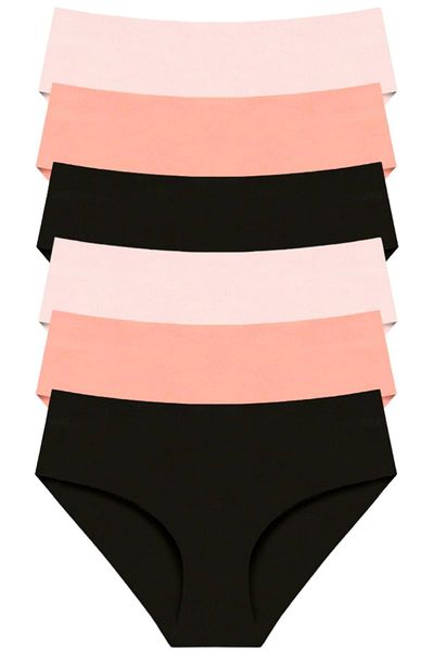 Newlilla 307 Women's Seamless Laser Bato Pack of 6 Panties