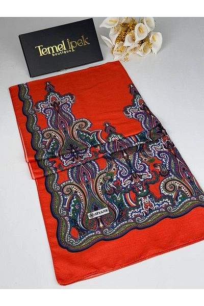 Siyane Patterned Cotton Fabric Shawl 75X190 cm