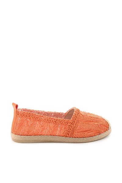 Bambi Orange Knitted Women's Espadrille K01823300016