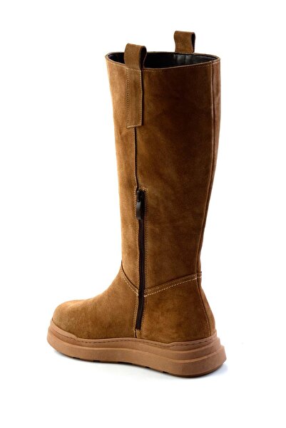 Bambi Toprak Süet Hakiki Deri Kadın Çizme K03032160502