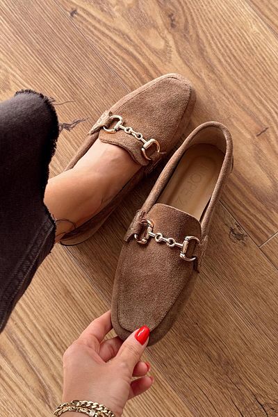 nope21shoess Костюми Toprak Мокасини от естествена кожа