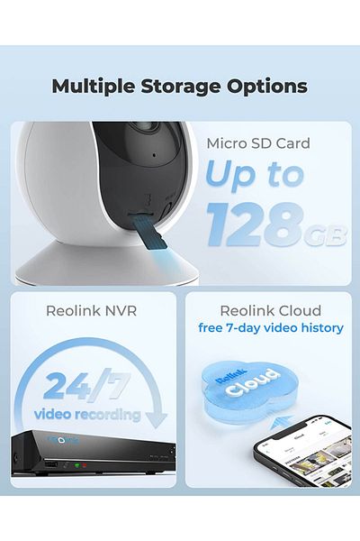 ReoLink 4MP Indoor Security Camera, 2.4G/5GHz Dual-Band WiFi,
