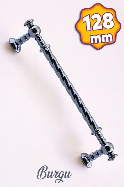 Badem10 Mobilier din metal afumat cu melc (128MM-12.8CM) Mânere pentru dulapuri de bucătărie