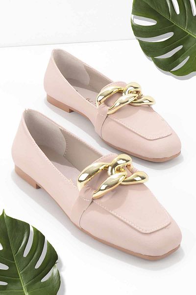Bambi Pantofi mocasini pentru femei Matte Nude K 01641166309