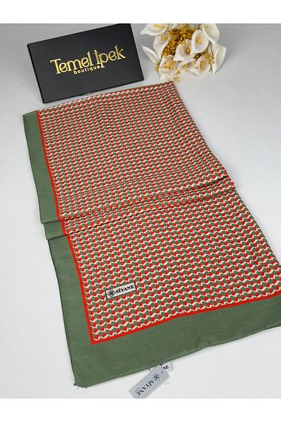 Siyane Σάλι από βαμβακερό ύφασμα με σχέδιο 75x190 cm