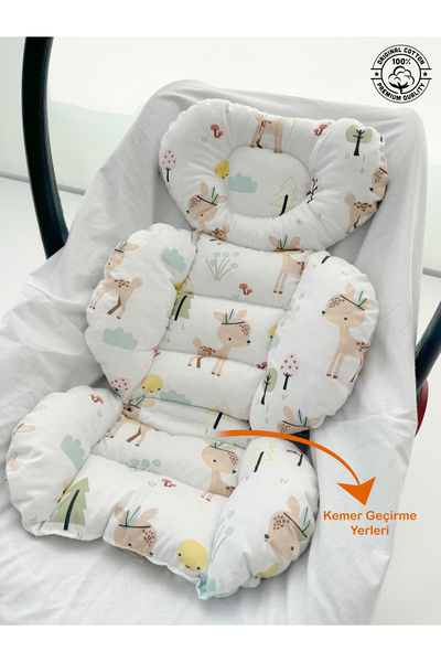 Jaju Baby Sevimli Ceylan Tasarım Puset Minderi / Bebek Arabası Minderi