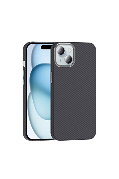 zore iPhone 15 Kılıf Magsafe Şarj Özellikli Karbon Fiber Görünümlü TDOM Gros ...