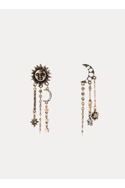 gingillo aksesuar Brand Model Sun Moon Earrings