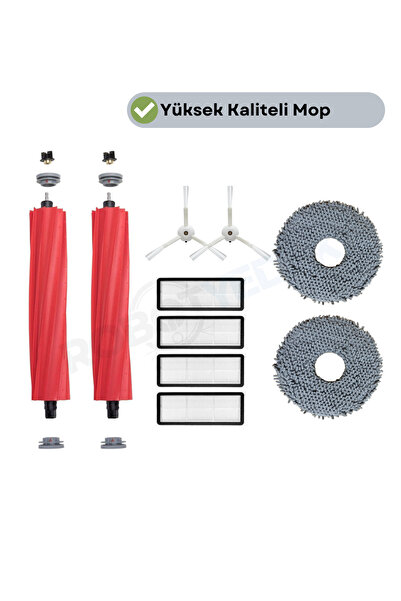 robotyedek Set de perii și mop cu filtru Hepa Roborock QRevo MaxV/Pro/S alb, ...