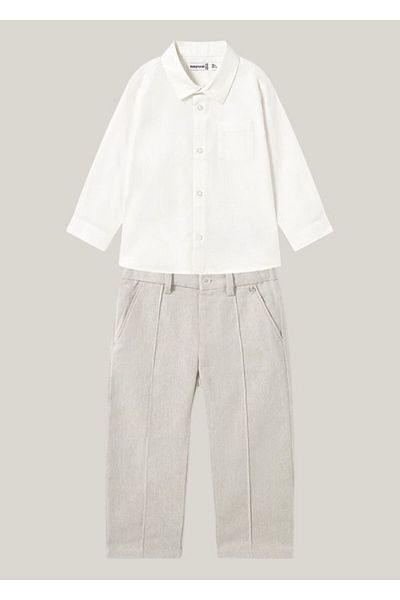 MAYORAL Baby Boy 01-04 Years Shirt Trousers Suit White-Beige
