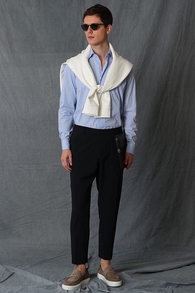 Lufian Cămașă inteligentă pentru bărbați Salen Slim Fit Albastru