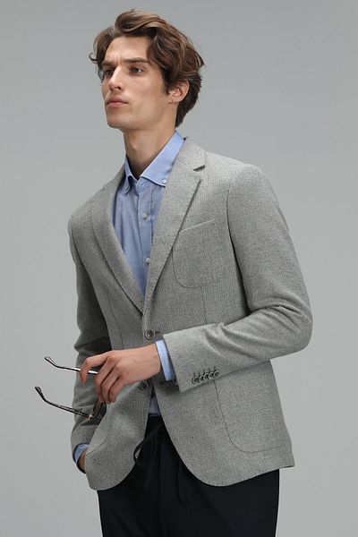 Lufian Erla Sports Men's Blazer Jacket Slim Fit Gray