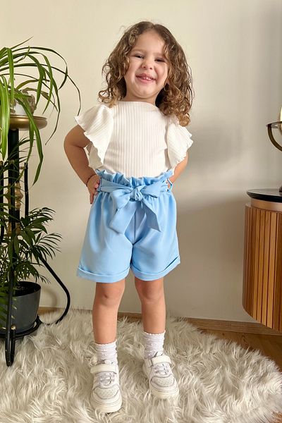 meqlife Summer Girl Shorts Blouse Suit Girl's Holiday Combination