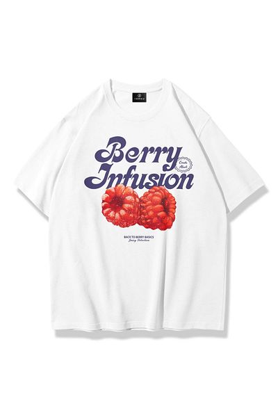 Trendiz Women's Berry Infusion Tshirt White