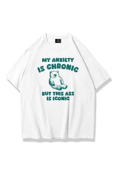 Trendiz Το Unisex Anxiety T-shirt έχει λευκό
